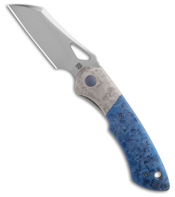 Olamic WhipperSnapper BL Knife Wharncliffe Frosty Blue Titanium (2.9" Satin) 