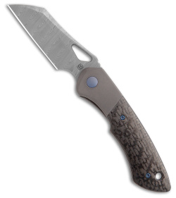 Olamic WhipperSnapper BL Knife Wharnecliffe Twill Carbon Fiber (2.9" Damasteel) | 194230