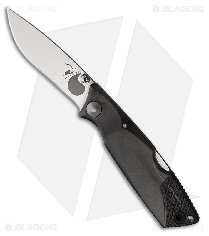 Ontario Ice Series Smoke Lockback Folding Knife Gray GFN (3.0" Satin)