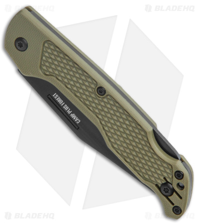 Ontario Camp Plus Forest Lock Back Knife GFN OD Green (3.3" Black) 