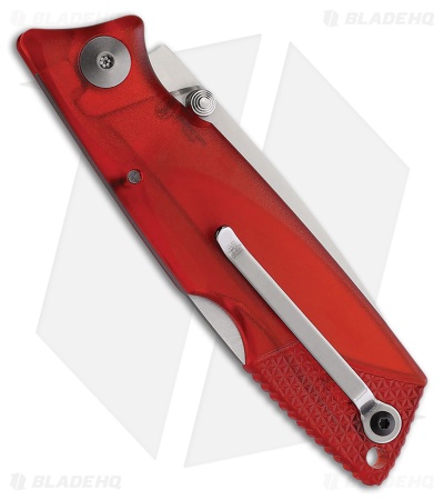 Ontario Ice Series Fire Lockback Folding Knife Red GFN (2.6" Satin)