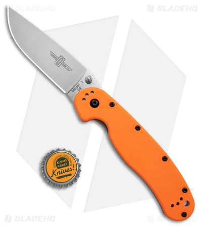 Ontario RAT1 Liner Lock Knife Orange (3.6" Satin D2) ON8848OR