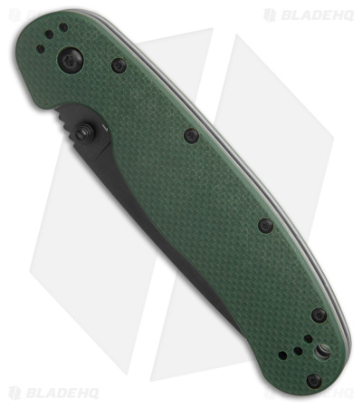 Ontario Rat Model 1  Knife Forest Green G-10 S35VN (3.5" Black) 