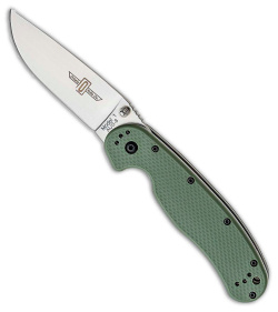 Ontario RAT Model 1 Liner Lock Knife Green (3.6" Stonewash)