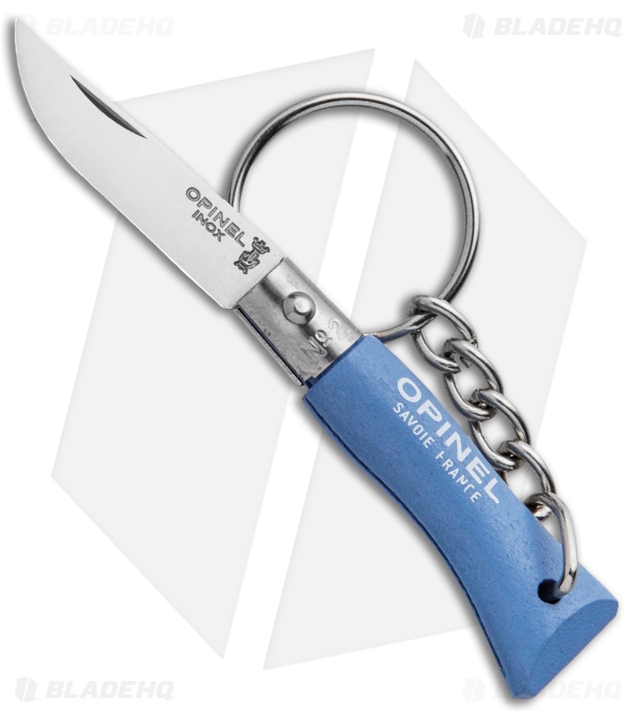 Opinel No. 2 Folding Knife Keychain Skyblue (1.38" Satin)
