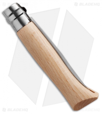 Opinel Knives No. 8 Stainless Steel Knife Wood (3.25" Satin) #8