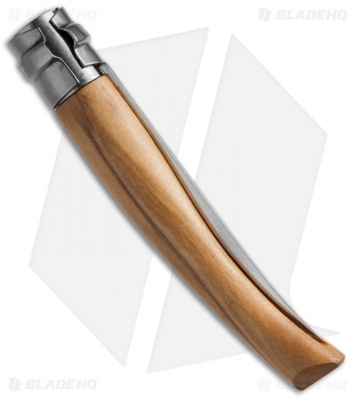 Opinel Knives No 8 Slim Stainless Steel Folding Knife Olive Wood (3.12" Satin) #