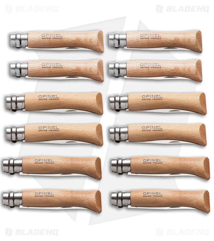 Opinel No. 6, 7 & 8 Stainless Steel Folding Knife Set (12 Piece) 4x
