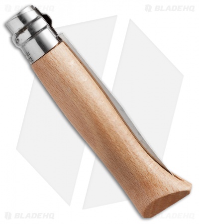 Opinel Knives No. 6 Stainless Steel Knife Beech Wood (2.9" Satin)