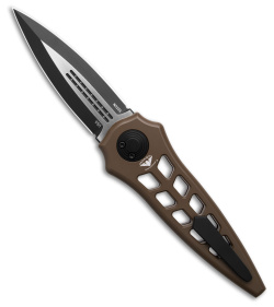 Paragon Warlock Enchanter Knife Skeletonized FDE Brown Aluminum (3.8" 2-Tone)