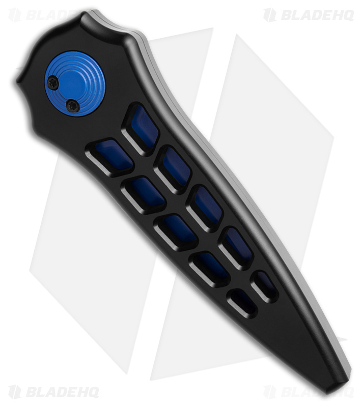 Paragon Warlock Enchanter Knife Skeletonized Black Aluminum (3.8" Blue)