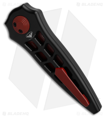 Paragon Warlock Enchanter Knife Skeletonized Black Aluminum (3.8" Red)