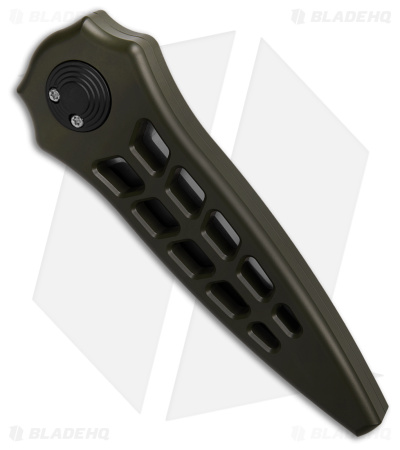 Paragon Warlock Enchanter Knife Skeletonized OD Green Aluminum (3.8" Satin)