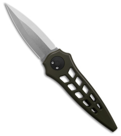 Paragon Warlock Enchanter Knife Skeletonized OD Green Aluminum (3.8" Satin)