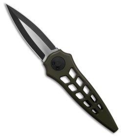 Paragon Warlock Enchanter Knife Skeletonized OD Green Aluminum (3.8" Two-Tone)