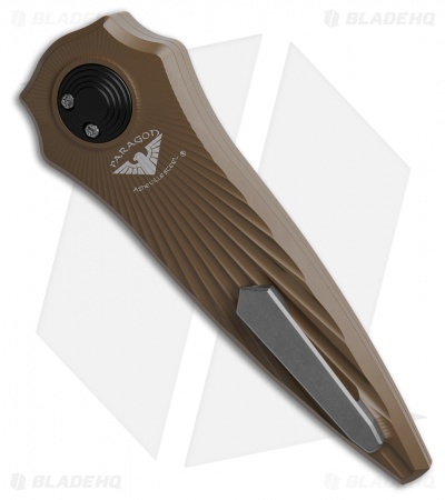 Paragon Warlock-X Single Fuller Dagger Gravity Knife Star Burst FDE (3.9" Satin)
