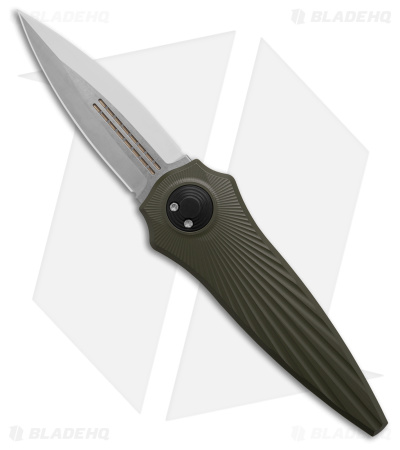 Paragon Warlock-X Folding Knife Star Burst OD Green Tapered (3.9" Satin)
