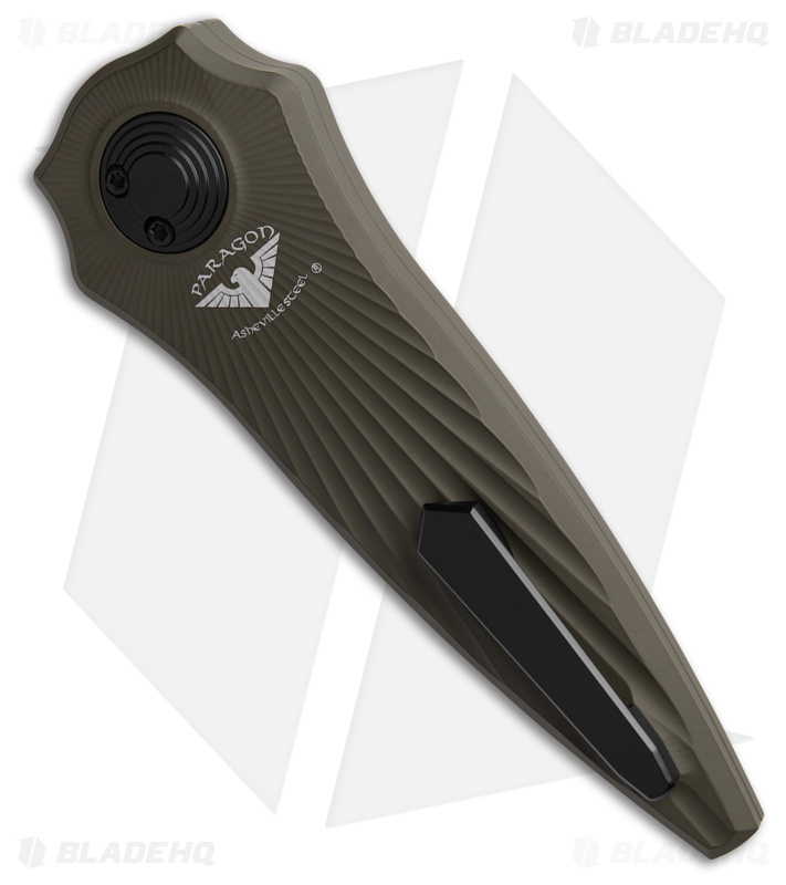Paragon Warlock-X Folding Knife Star Burst OD Green (3.9" Black)