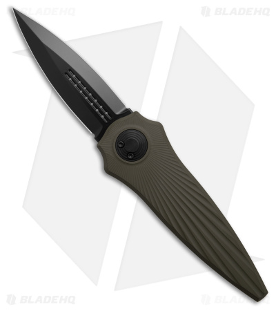Paragon Warlock-X Folding Knife Star Burst OD Green (3.9" Black)