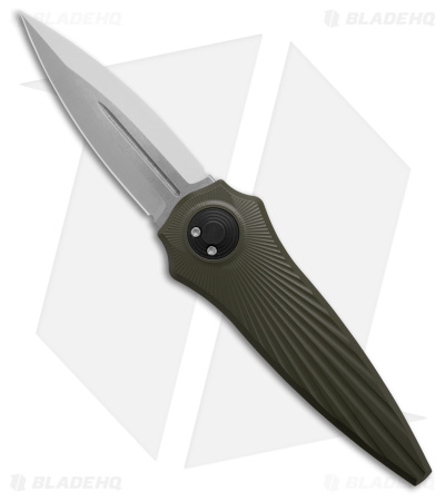Paragon Warlock-X Folding Knife Star Burst OD Green Tapered(3.9" Satin 1 Groove)