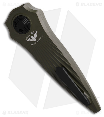 Paragon Warlock-X Folding Knife Star Burst OD Green Tapered (3.9" Two-Tone)