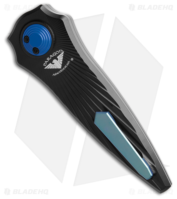 Paragon Warlock-X Knife Star Burst Blue Aluminum - Blade HQ
