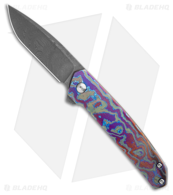 Pena Knives Custom Frame Lock Knife Zircuti (3.5" Damascus)