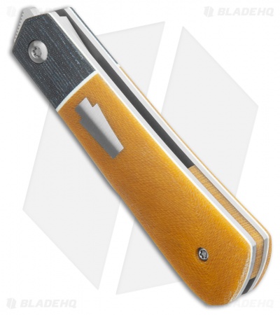Pena Knives Custom Raptor Liner Lock Knife Natural Micarta (2.9" Hand Satin)