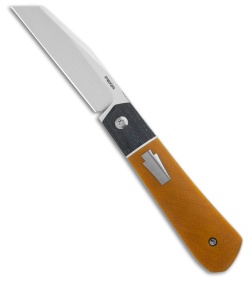 Pena Knives Custom Raptor Liner Lock Knife Natural Micarta (2.9" Hand Satin)