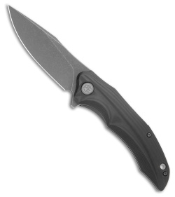 Petrified Fish Hairtail Liner Lock Knife Blk Carbon Fiber (3.54" Gray) PFP10CGAW