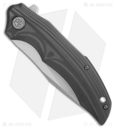 Petrified Fish Hairtail Liner Lock Knife Carbon Fiber (3.54" SW) PFP10CW