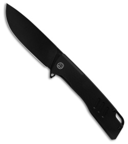 Petrified Fish LOCO Liner Lock Knife Black G-10 (3.7" Black Stonewash) PFB02DDW