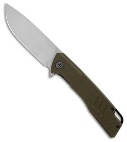 Petrified Fish LOCO Liner Lock Knife Green G-10 (3.7" Satin D2) PFB02GRS