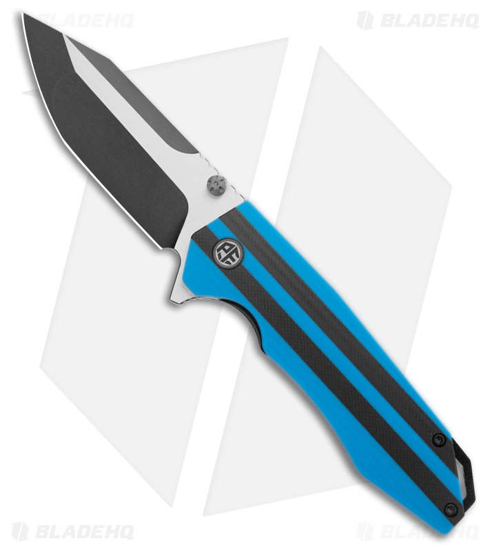 Petrified Fish Mocado Liner Lock Knife Blue/Black G-10 (3.5" Two-Tone) PFP08BDW