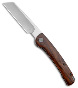 Petrified Fish Scholar Liner Lock Knife Dark Desert Ironwood (3.6" Satin 154CM)