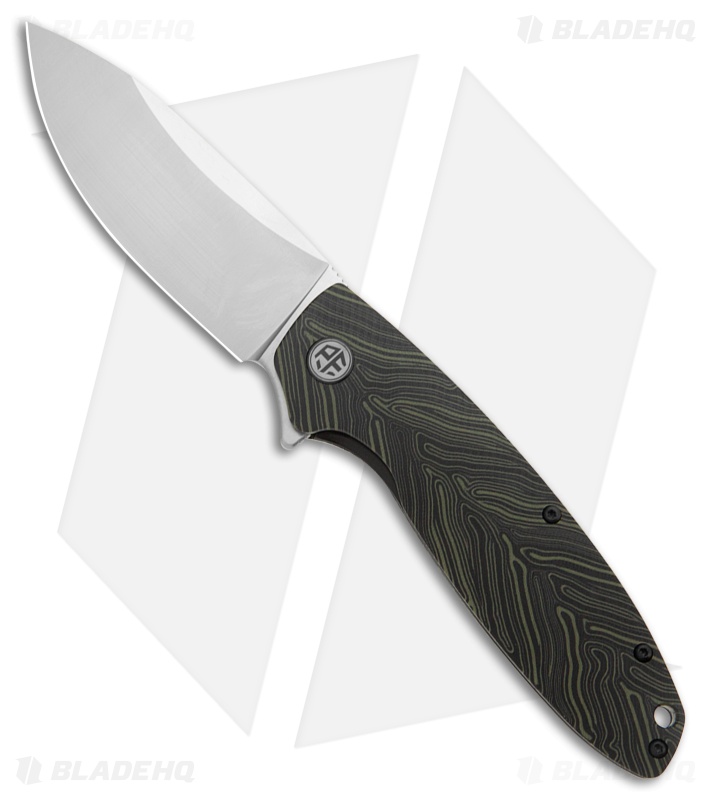 Petrified Fish Terra Liner Lock Knife Black/Green G-mascus (3.75" Satin)