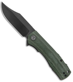 Petrified Fish Victor Liner Lock Knife Green Micarta  (3.5" BSW) PFP03GRW 