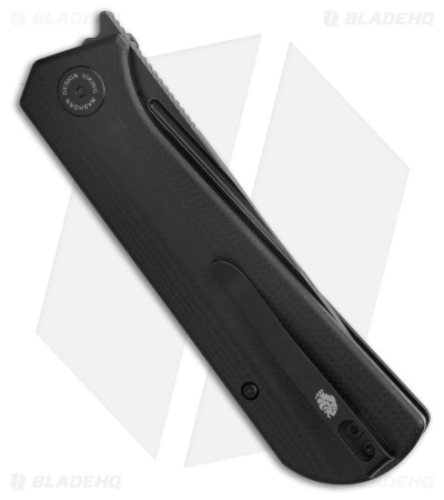 Petrified Fish Viking Liner Lock Knife Black G-10 (3.62" Blk/SW) PFP07DDW