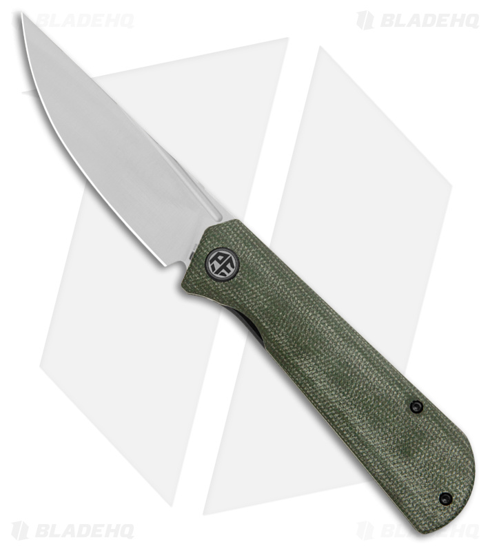Petrified Fish Viking Knife Green Mic (3.62
