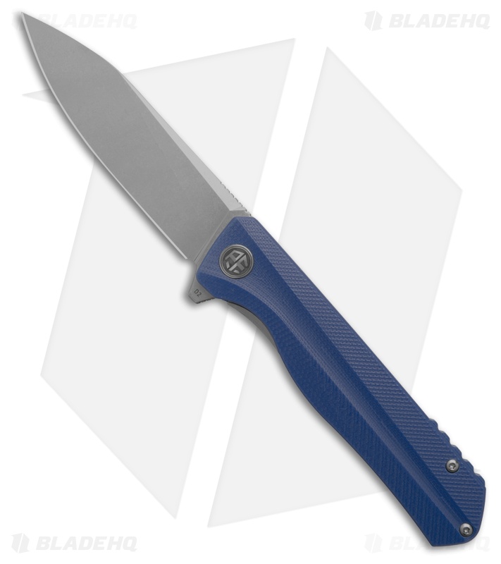 Petrified Fish Forward Liner Lock Knife Blue G-10 (3.5" SW D2) 