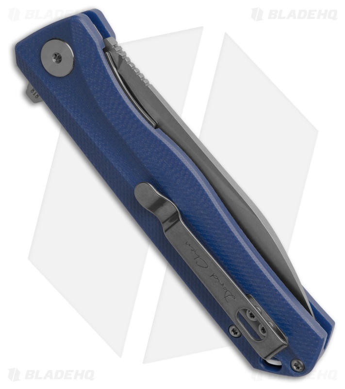 Petrified Fish Forward Liner Lock Knife Blue G-10 (3.5" SW D2) 