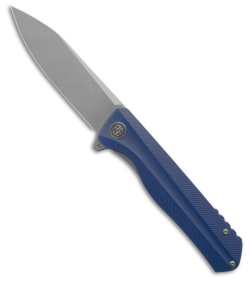 Petrified Fish Forward Liner Lock Knife Blue G-10 (3.5" SW D2) 