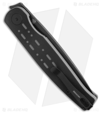 Petrified Fish Morse Liner Lock Knife Blk/Gray G-10 (3.3" Blk/SW 154CM) PFE07DDW