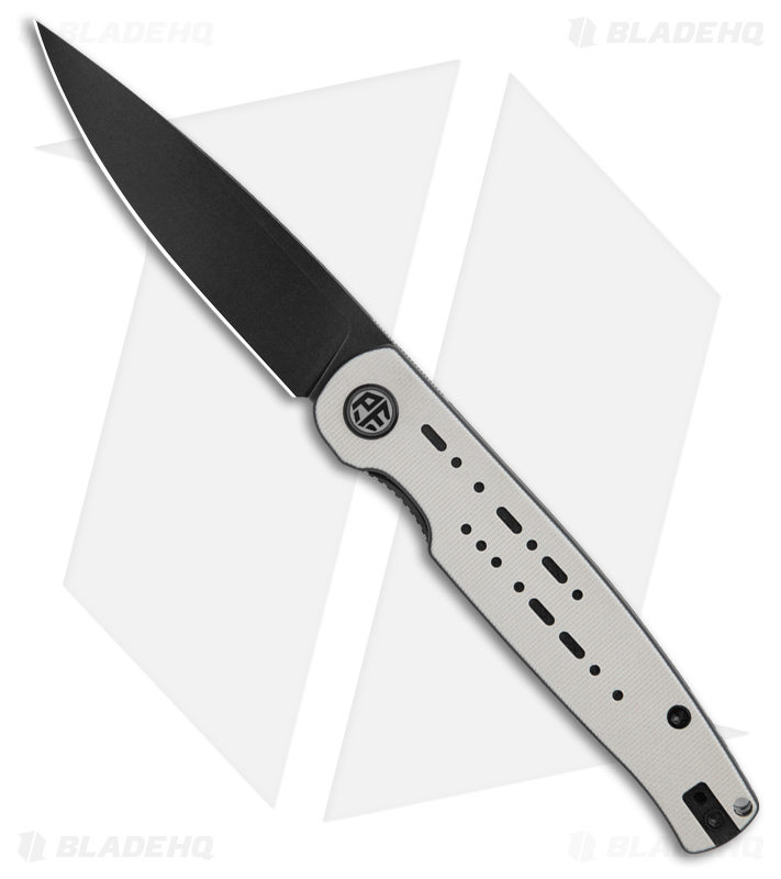 Petrified Fish Morse Liner Lock Knife Wht/Blk G-10 (3.3" Blk/SW 154CM) PFE07WDW
