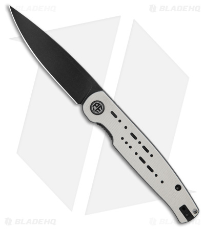Petrified Fish Morse Liner Lock Knife Wht/Blk G-10 (3.3" Blk/SW 154CM) PFE07WDW