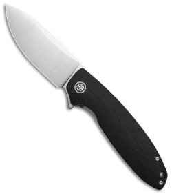 Petrified Fish Terra Liner Lock Knife Black G-10 (3.5" Satin D2) PF8B01