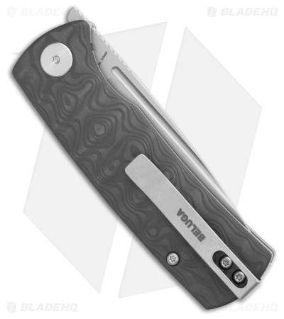 Petrified Fish Beluga Liner Lock Knife Carbon Fiber (3" Bead Blast)