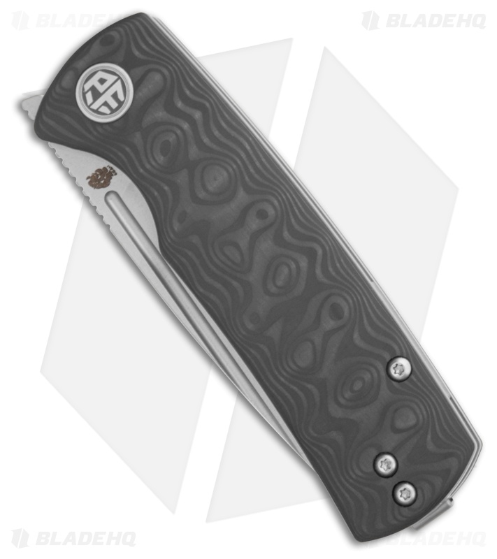 Petrified Fish Beluga Liner Lock Knife Carbon Fiber (3" Bead Blast)