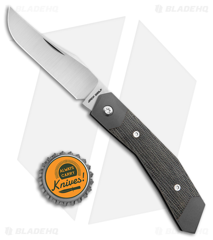 サイボーグ1814 Jack Wolf Knives Cyborg Jack Black Canvas Micarta - Blade HQ
