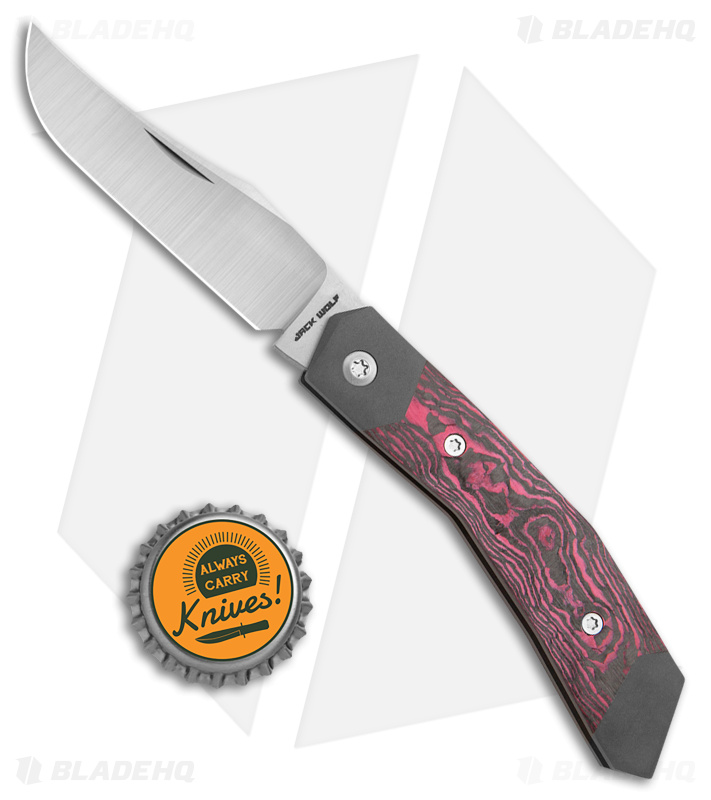 サイボーグデザイン 610 ＢI u e・Ｗａr・Ｍａc h i n e Jack Wolf Knives Cyborg Jack Pink Camo Carbon - Blade HQ